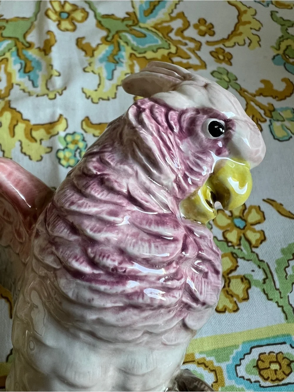 Fitz & Floyd Ceramic Cockatoo Figurine Pair - Decorative Bird Candlestick